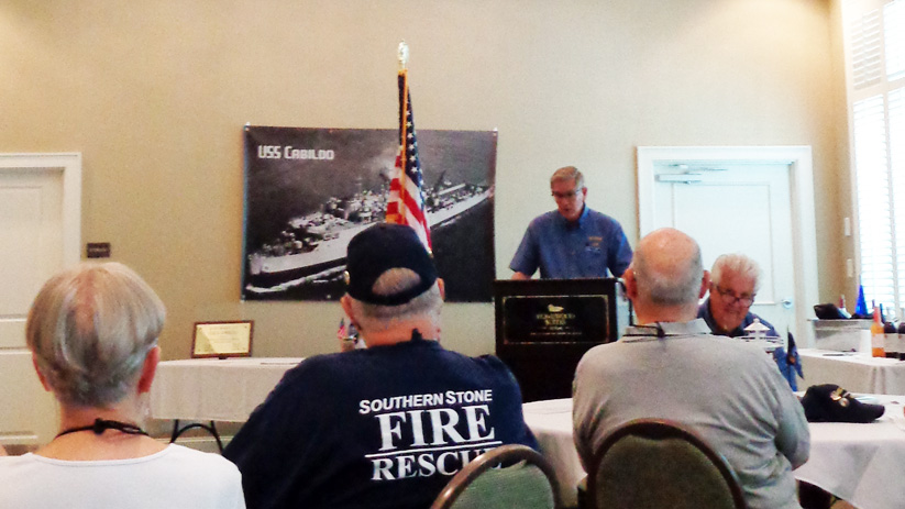 Ken giving the memorial service