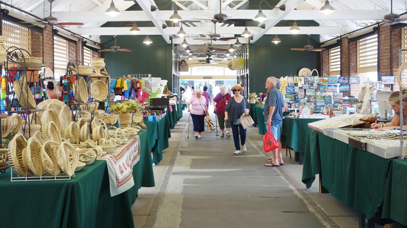 Vendors inside the Market